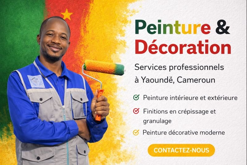 Entreprise de revêtement mural en granulés décoratifs au Cameroun